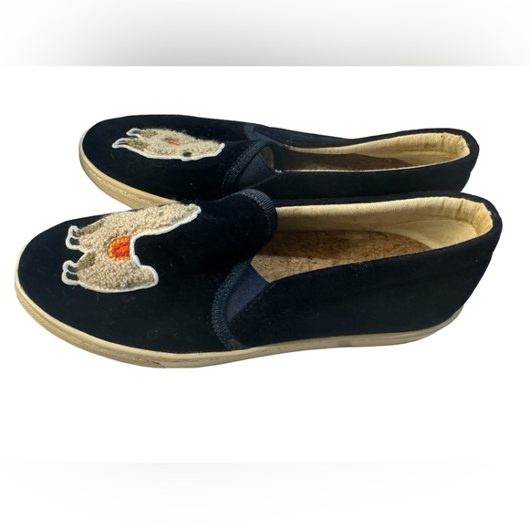 Soludos llama navy velvet slip on sneaker 7 - Picture 4 of 5